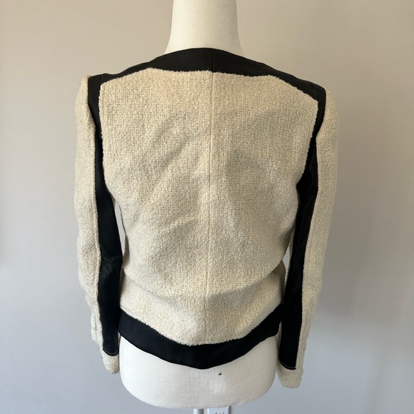 Club Monaco Tweed + Leather Jacket - Picture 4 of 5